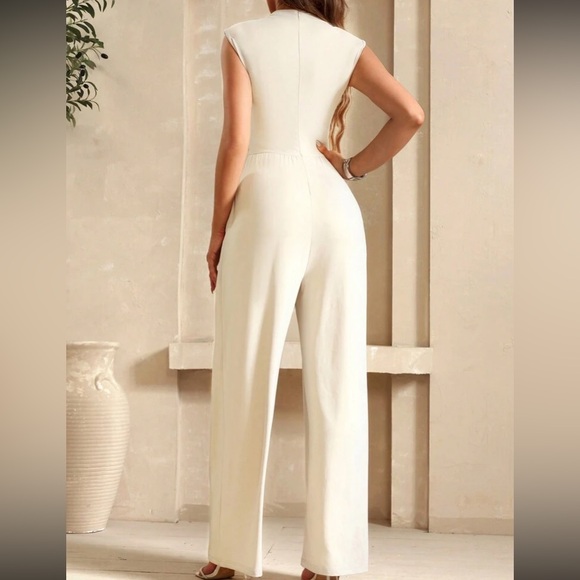 Luxe green stand collar comfy jumpsuit - Picture 13 of 16